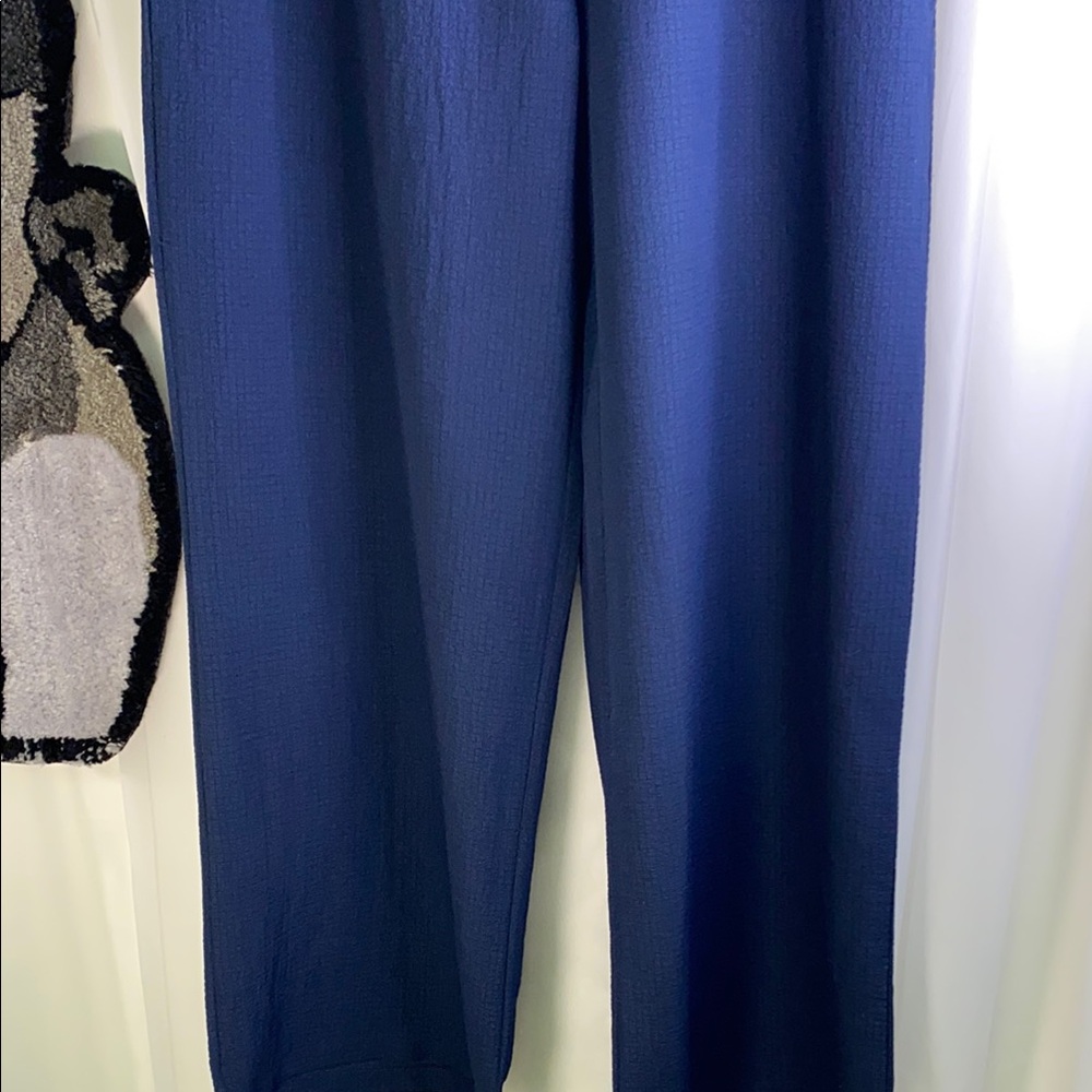 Blue and White with Red Stripes Wide Leg Set with Elegant Flow - Picture 8 of 17